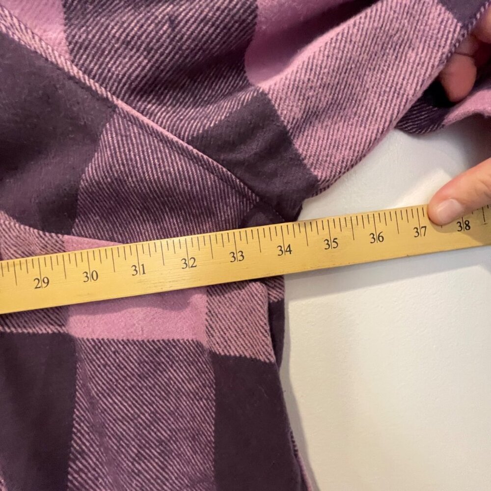 NWT Lane Bryant Womens Purple, lilac Flannel Plaid Button-Up Shirt 34/36, 6X NEW - Picture 9 of 10